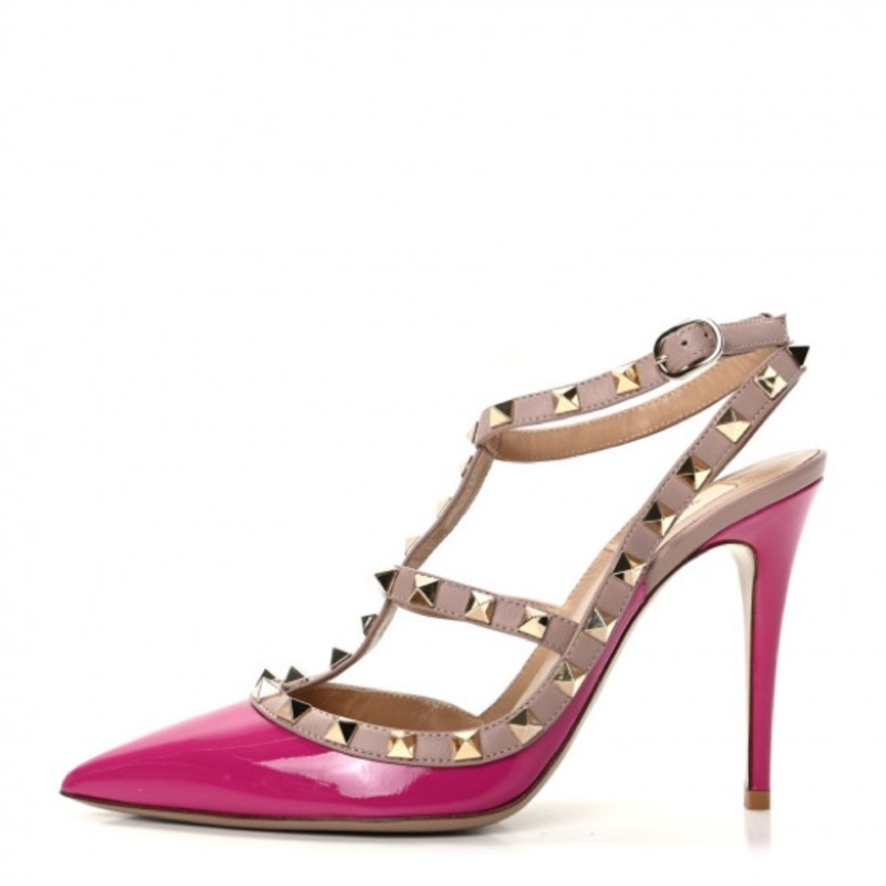 Valentino rockstuds pump shoes in hot pink